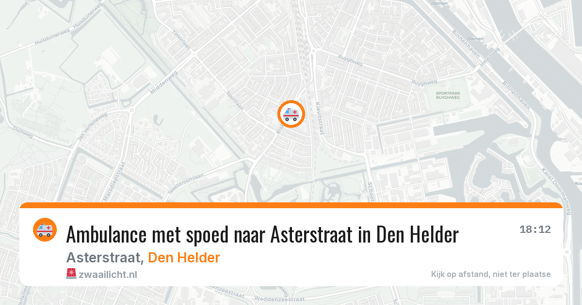 Ambulance met spoed naar Asterstraat in Den Helder — 7 jun 2026
