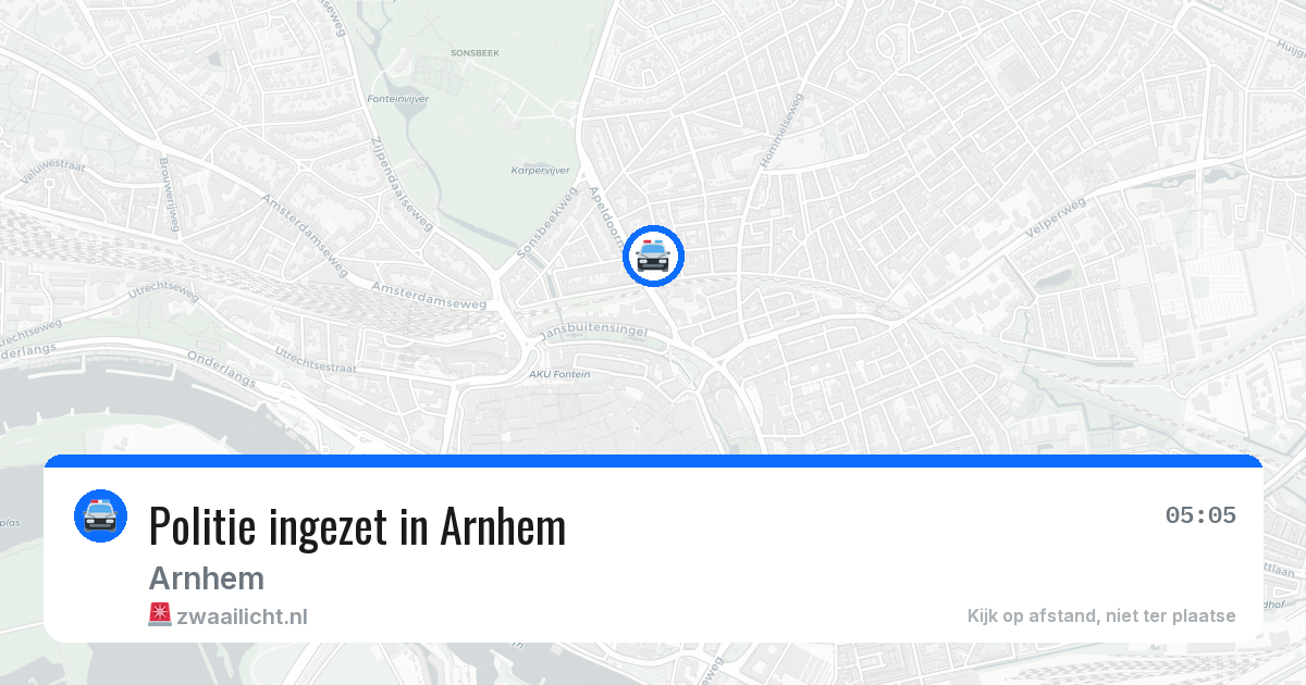 Politie ingezet in Arnhem — 20 mrt 2026 | 🚨 Zwaailicht.nl