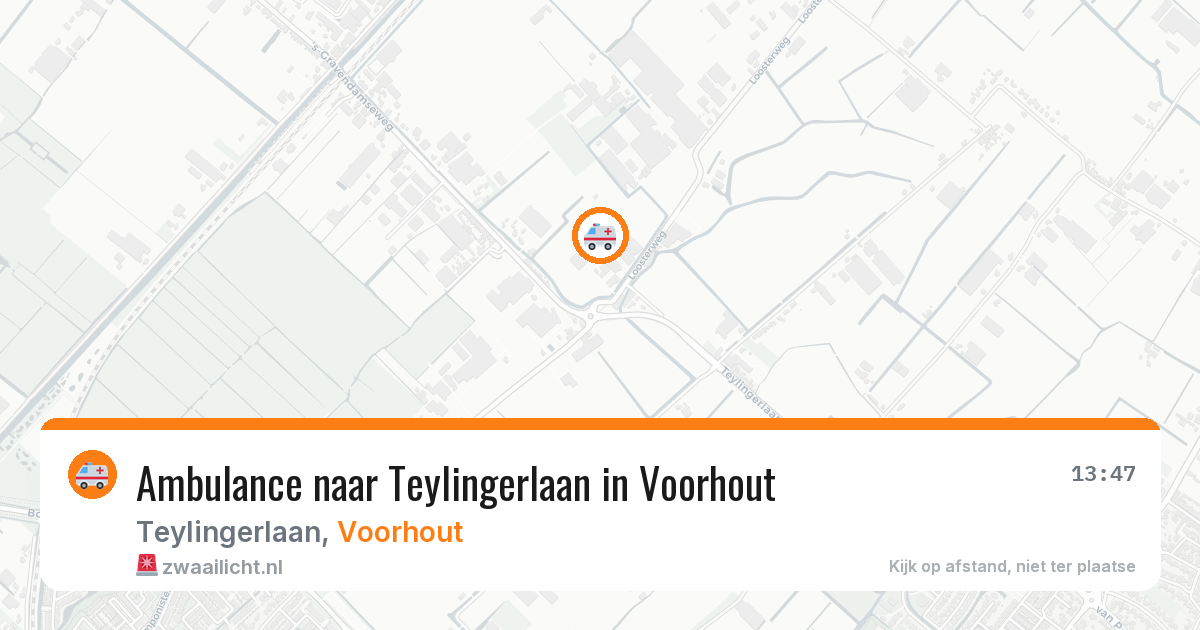 Ambulance naar Teylingerlaan in Voorhout — 23 mei 2026