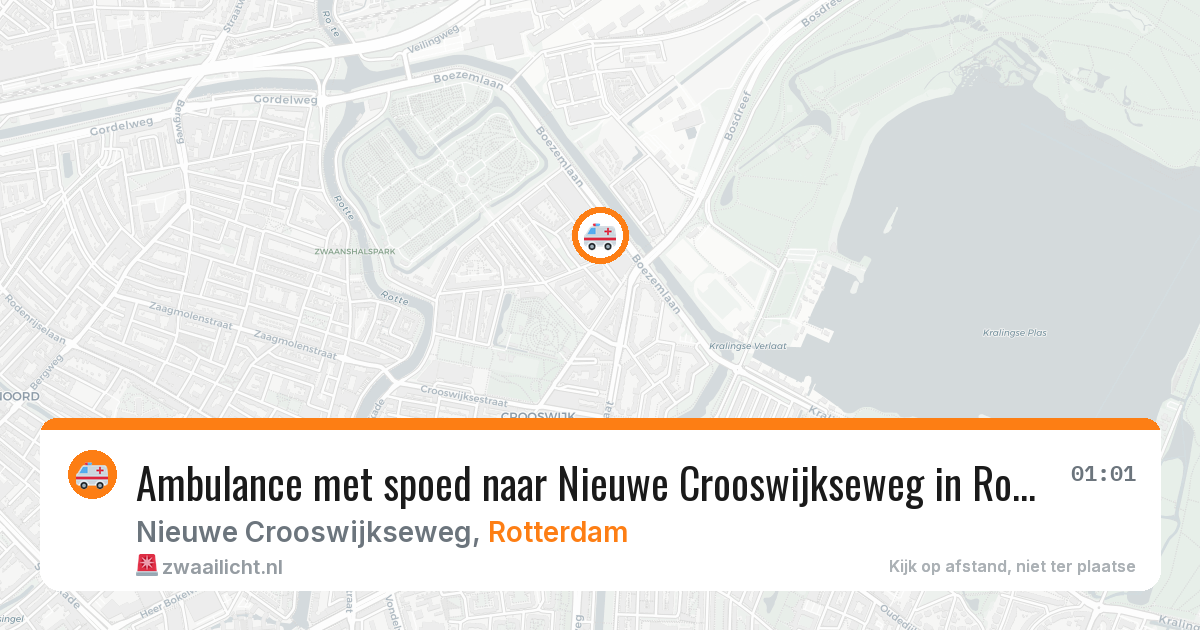 Ambulance met spoed naar Nieuwe Crooswijkseweg in Rotterdam — 22 mei 2026