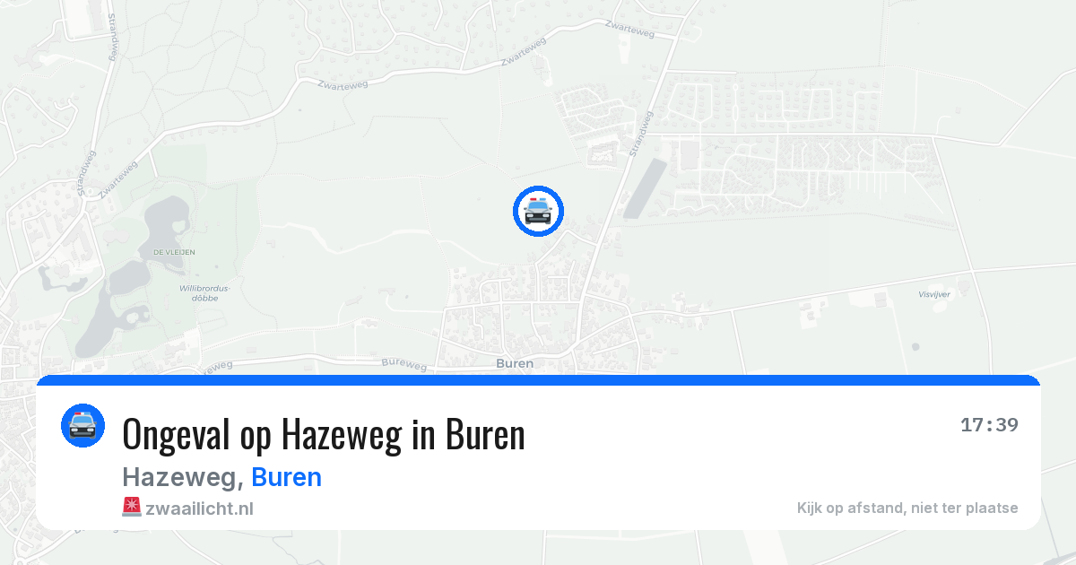 Ongeval op Hazeweg in Buren — 11 aug 2026