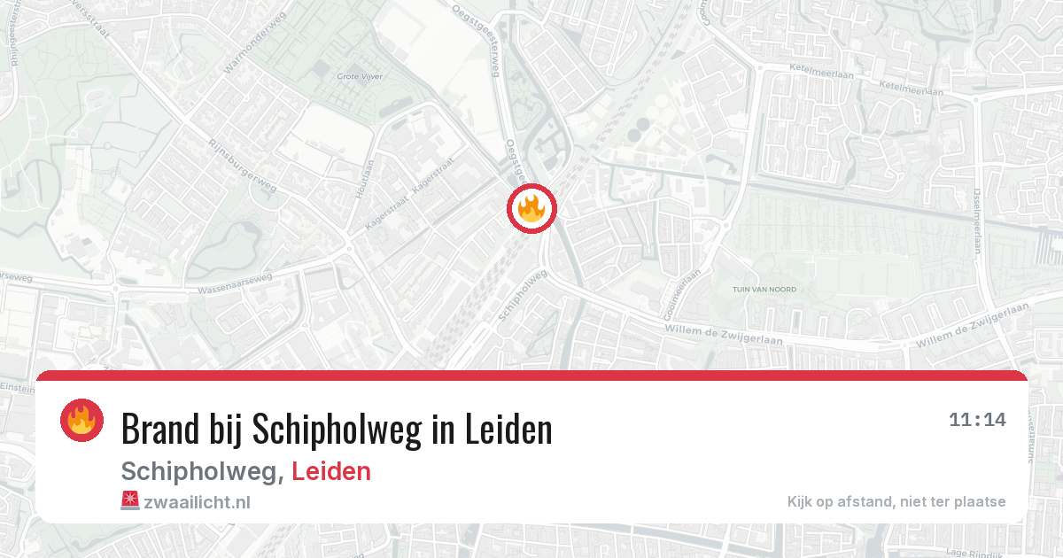 Brand bij Schipholweg in Leiden — 3 aug 2026