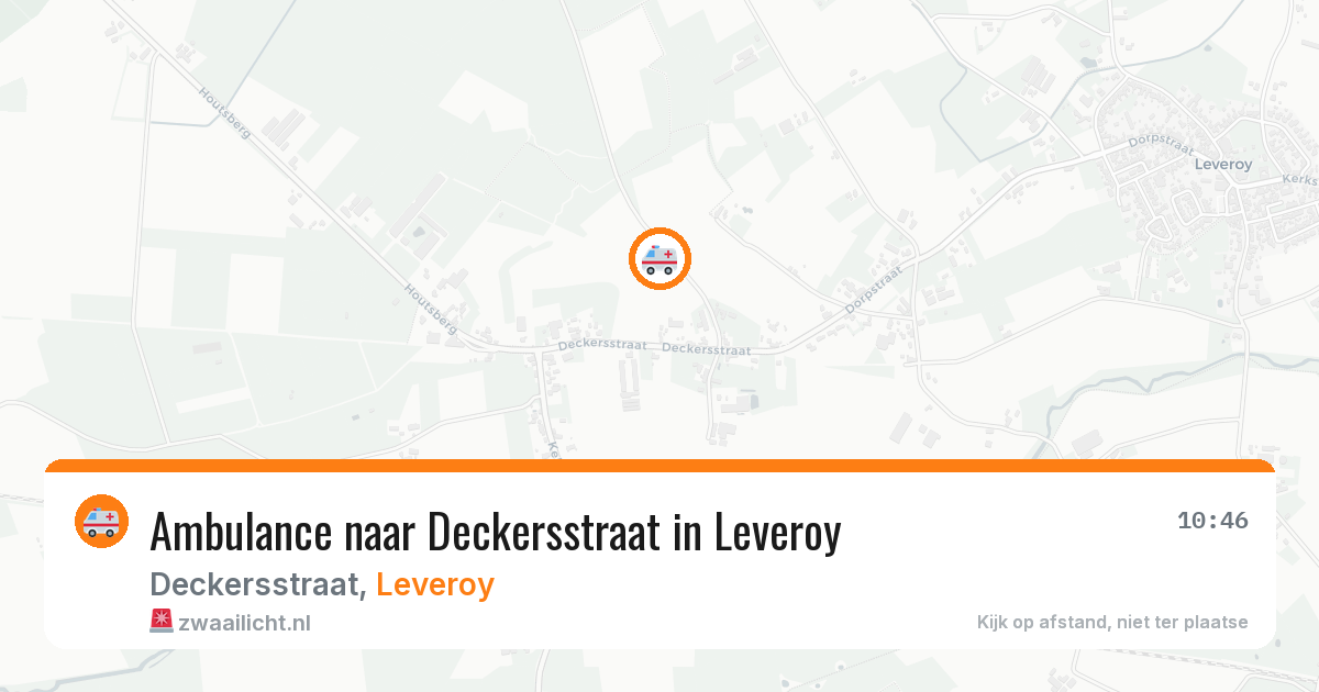 Ambulance naar Deckersstraat in Leveroy — 3 jul 2026