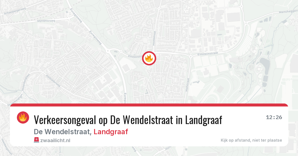 Verkeersongeval op De Wendelstraat in Landgraaf — 20 jun 2026