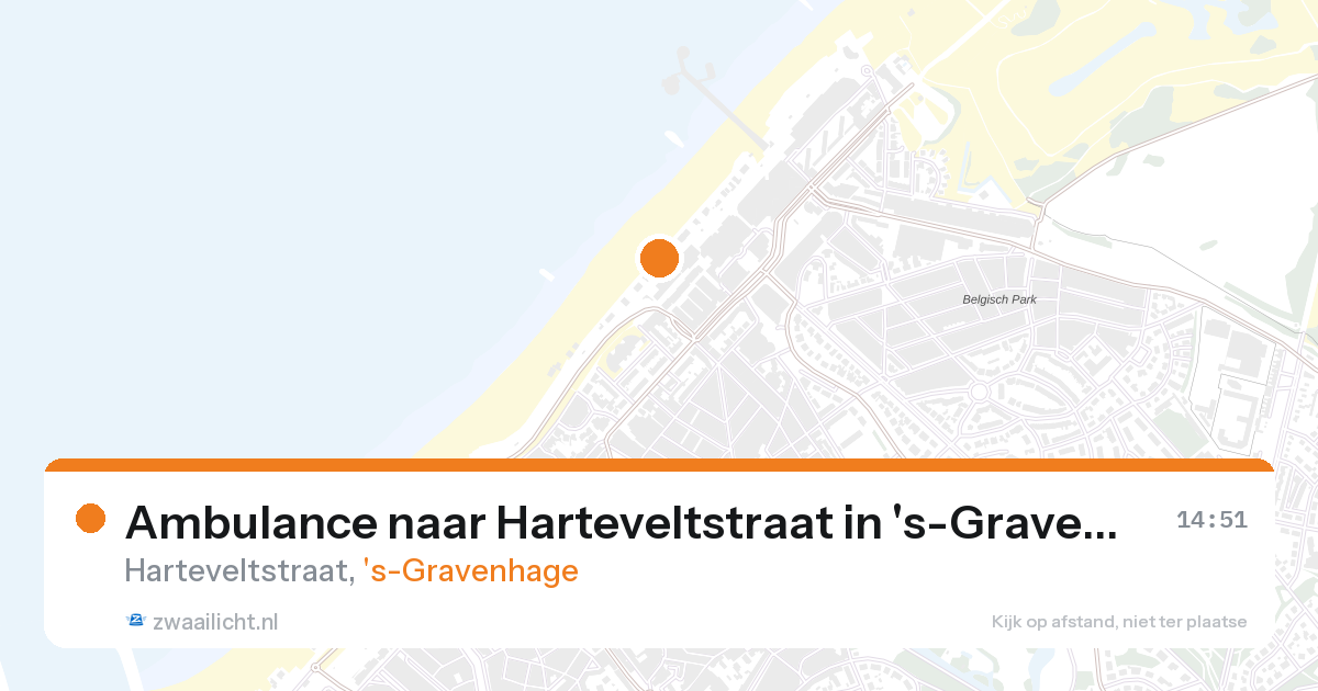 Ambulance naar Harteveltstraat in 's-Gravenhage — 27 aug 2026