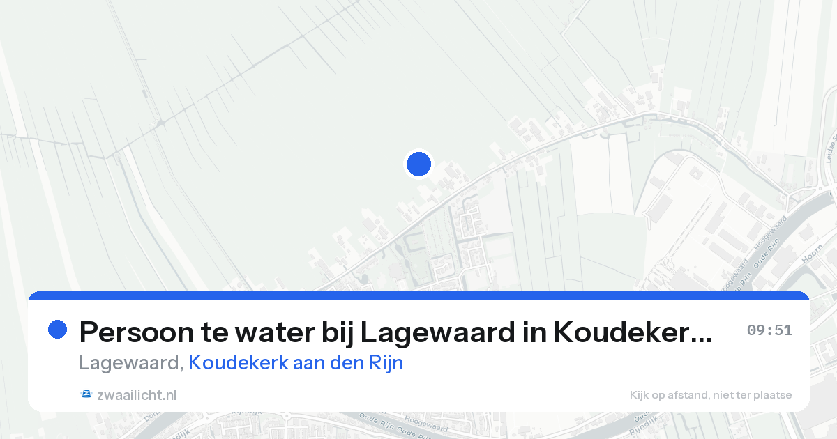 Persoon te water bij Lagewaard in Koudekerk aan den Rijn — 22 aug 2026