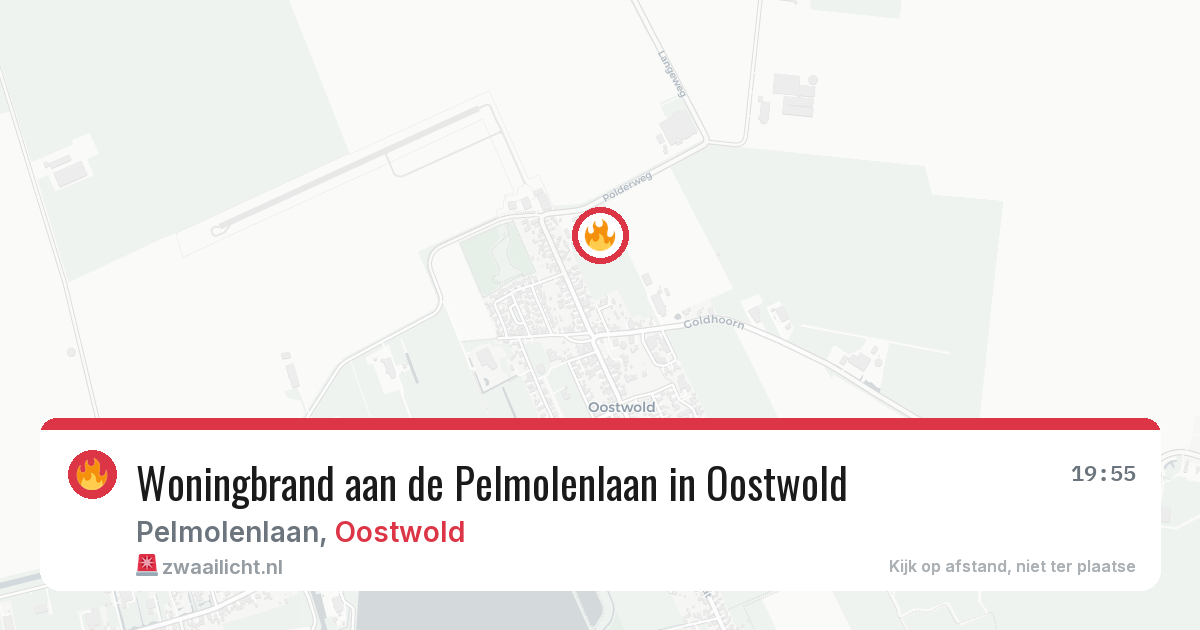 Woningbrand aan de Pelmolenlaan in Oostwold — 9 mrt 2026