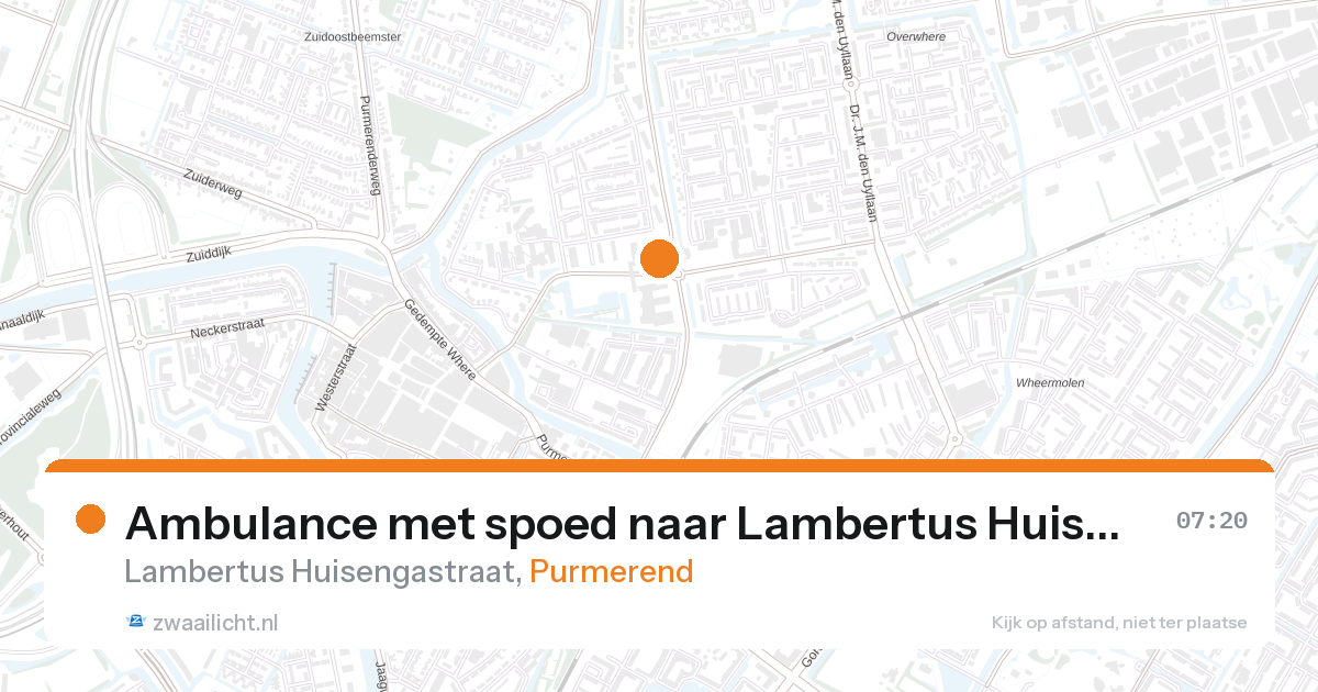 Ambulance met spoed naar Lambertus Huisengastraat in Purmerend — 28 aug 2026