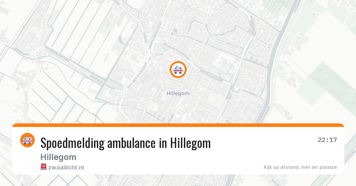 Spoedmelding ambulance in Hillegom — 26 jun 2026