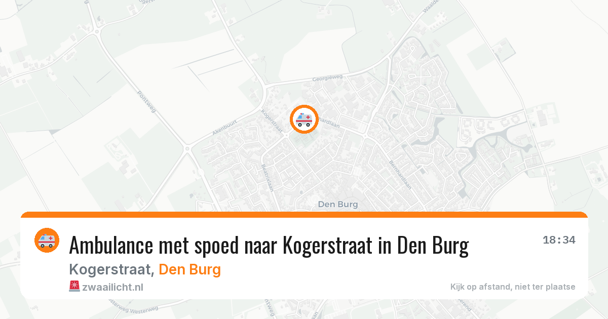 Ambulance met spoed naar Kogerstraat in Den Burg — 1 mei 2026