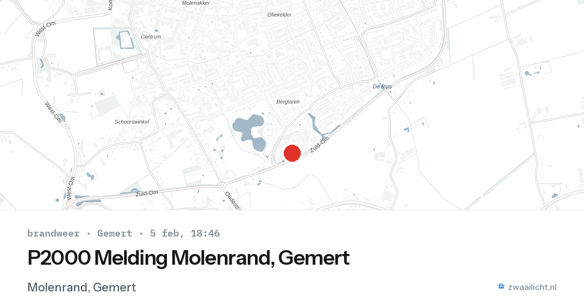 P2000 Melding Molenrand, Gemert — 5 feb 2026