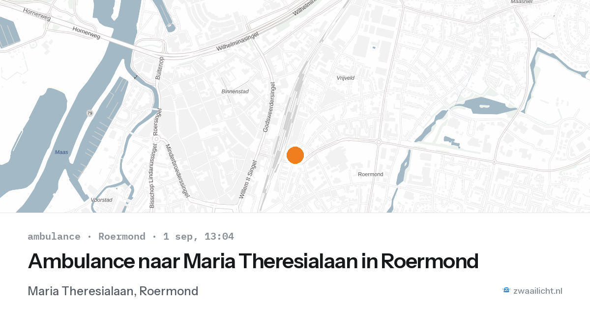 Ambulance naar Maria Theresialaan in Roermond — 1 sep 2026