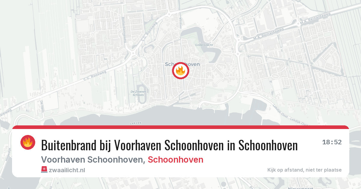 Buitenbrand bij Voorhaven Schoonhoven in Schoonhoven — 3 jul 2026