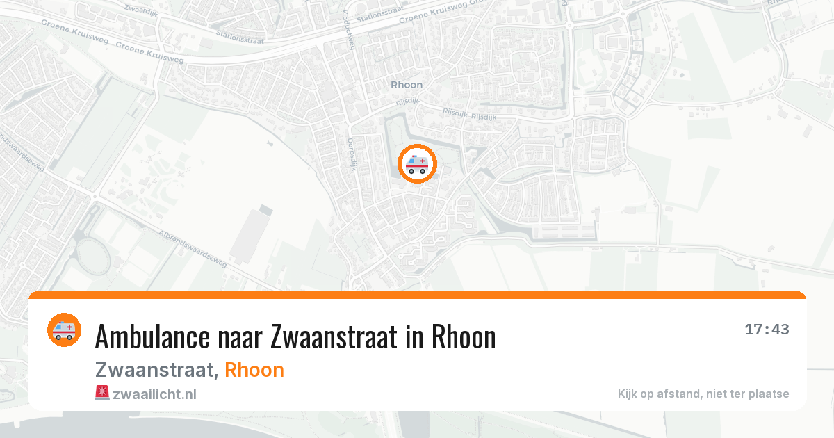 Ambulance naar Zwaanstraat in Rhoon — 2 jul 2026