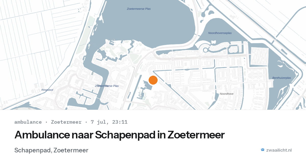 Ambulance naar Schapenpad in Zoetermeer — 7 jul 2026
