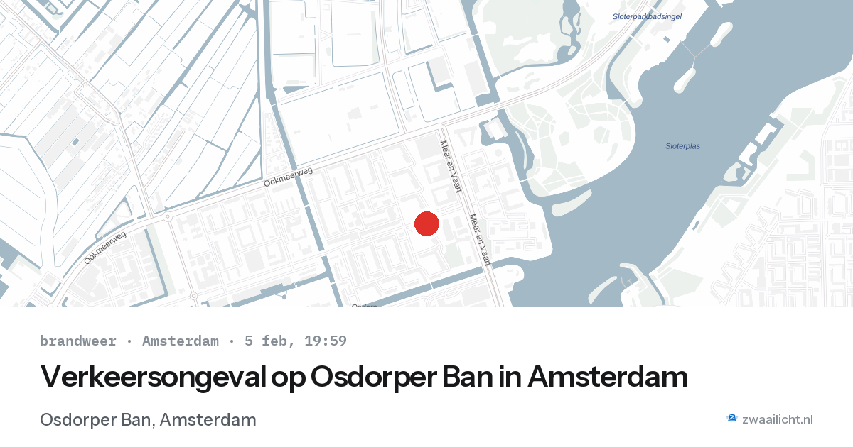 Verkeersongeval op Osdorper Ban in Amsterdam — 5 feb 2026
