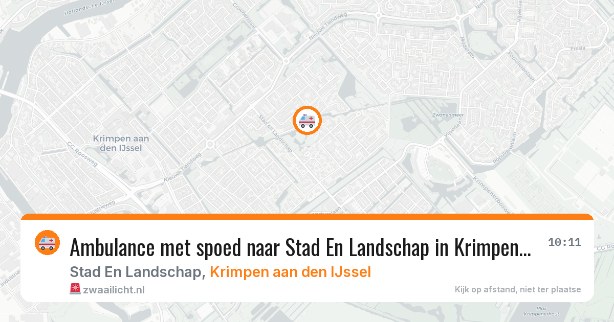 Ambulance met spoed naar Stad En Landschap in Krimpen aan den IJssel — 1 apr 2026
