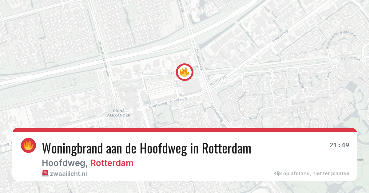 Woningbrand aan de Hoofdweg in Rotterdam — 4 mrt 2026