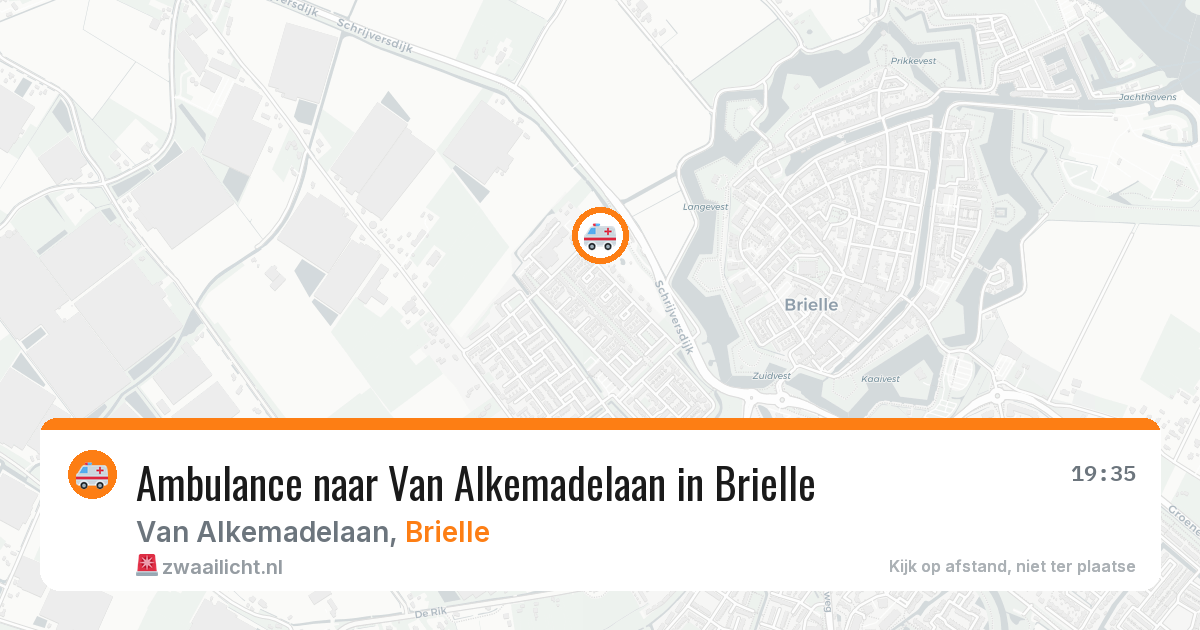 Ambulance naar Van Alkemadelaan in Brielle — 31 mei 2026