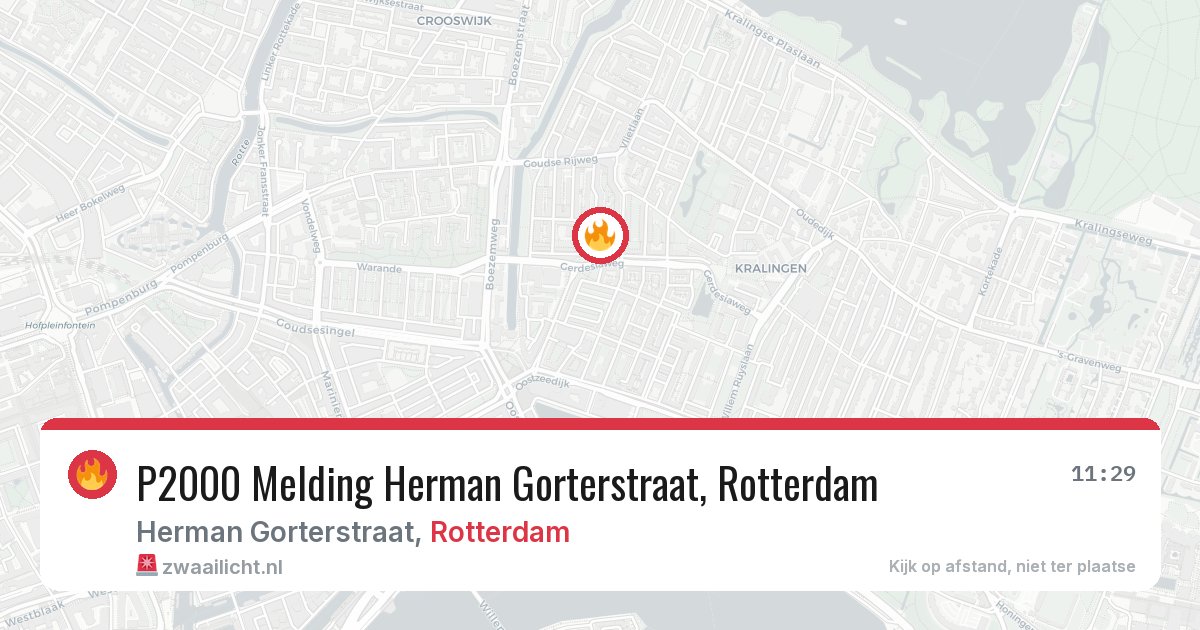P2000 Melding Herman Gorterstraat, Rotterdam — 7 jul 2026