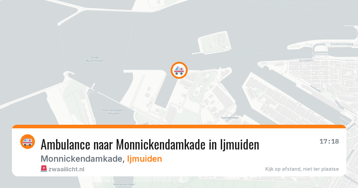 Ambulance naar Monnickendamkade in Ijmuiden — 27 jul 2026