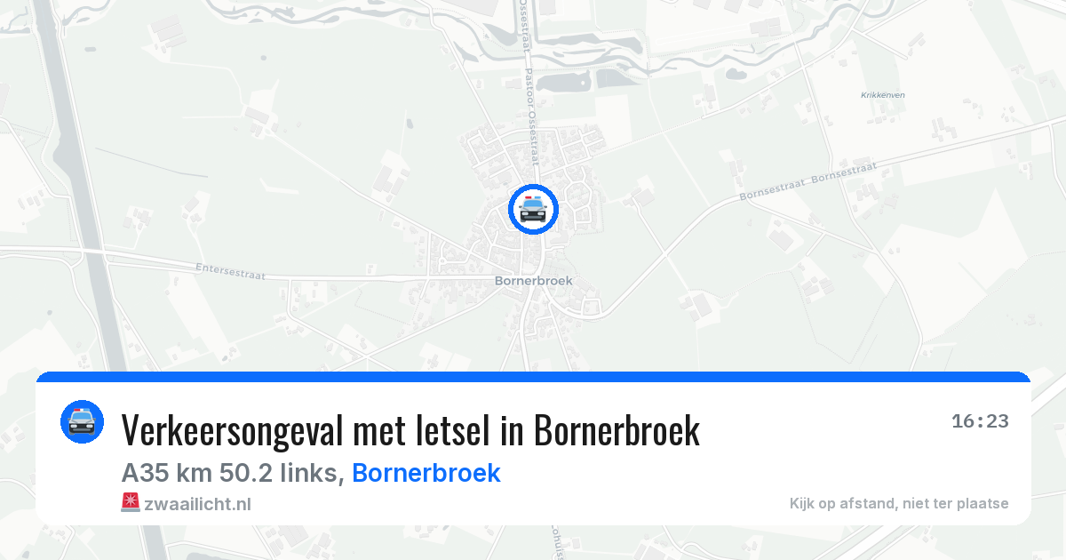 Verkeersongeval met letsel in Bornerbroek — 1 jun 2026