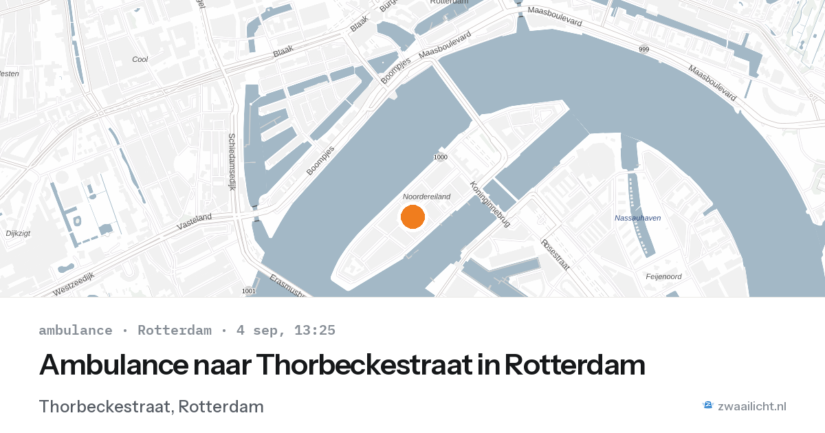 Ambulance naar Thorbeckestraat in Rotterdam — 4 sep 2026