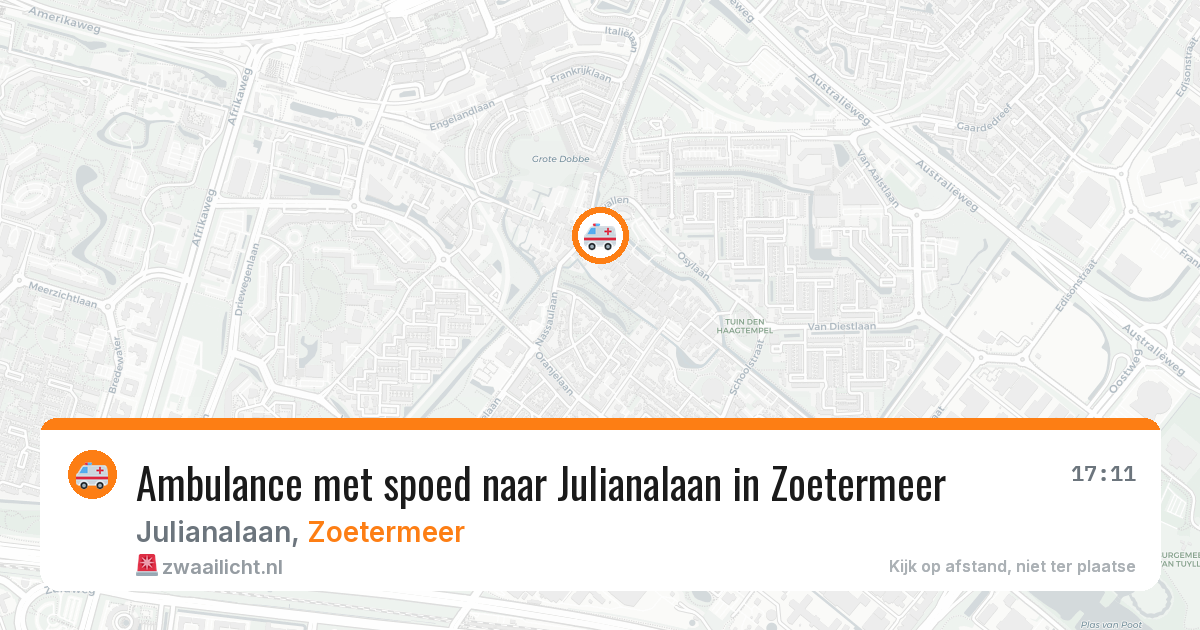 Ambulance met spoed naar Julianalaan in Zoetermeer — 12 jul 2026