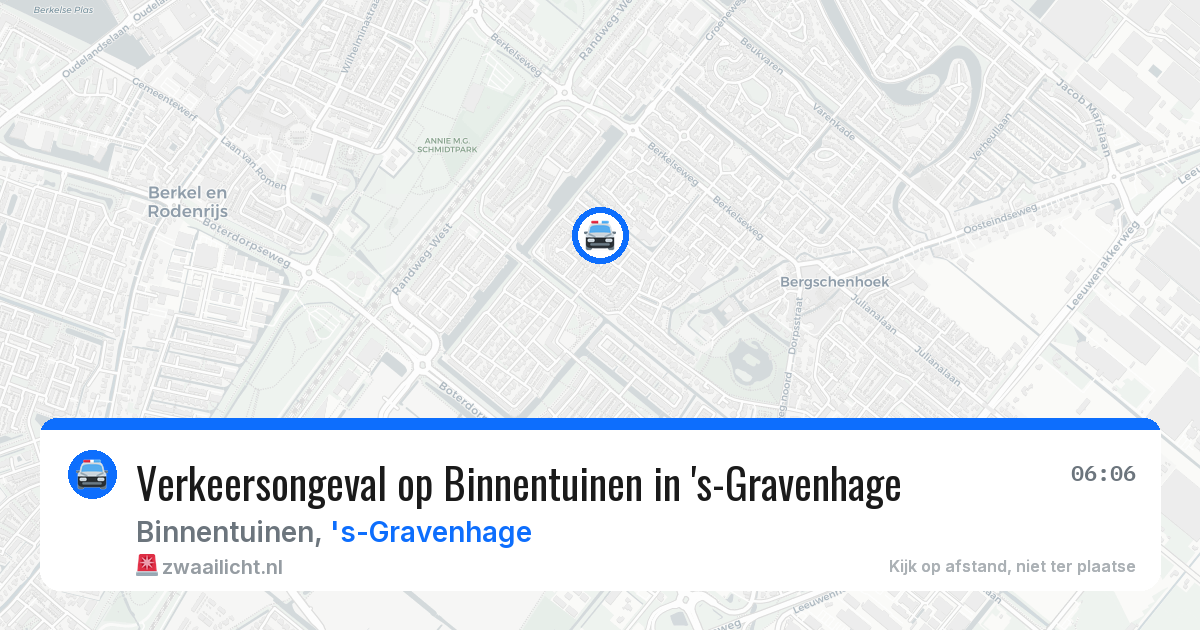 Verkeersongeval op Binnentuinen in 's-Gravenhage — 24 mrt 2026