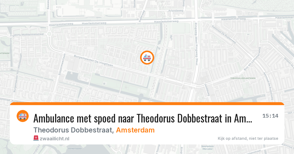Ambulance met spoed naar Theodorus Dobbestraat in Amsterdam — 28 jun 2026