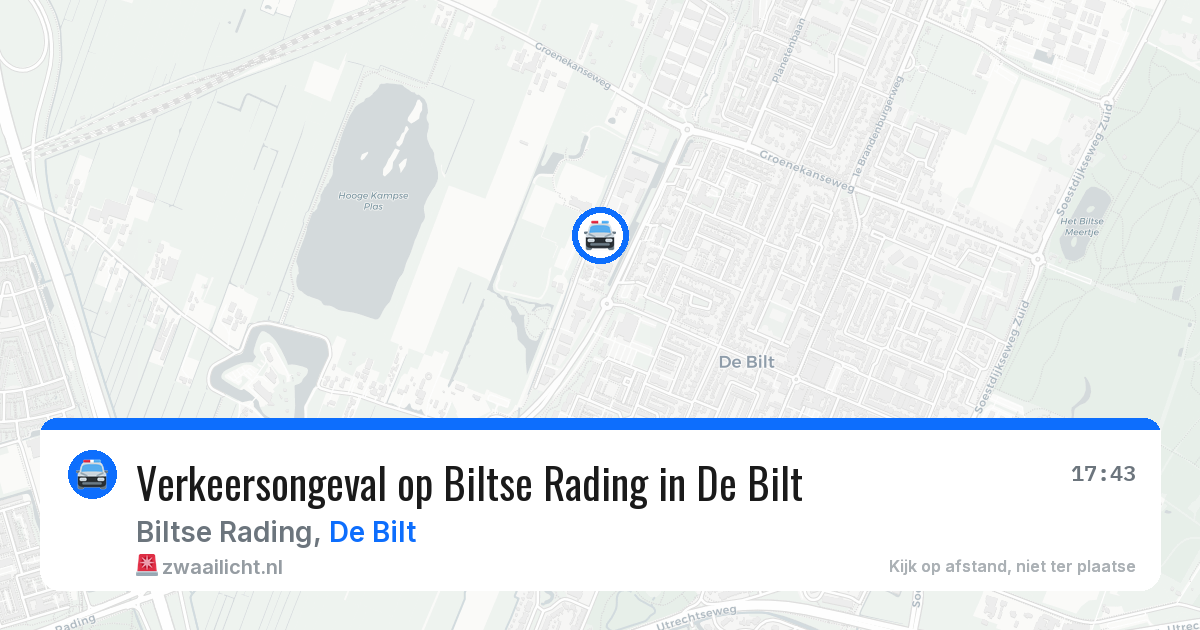 Verkeersongeval op Biltse Rading in De Bilt — 1 jul 2026