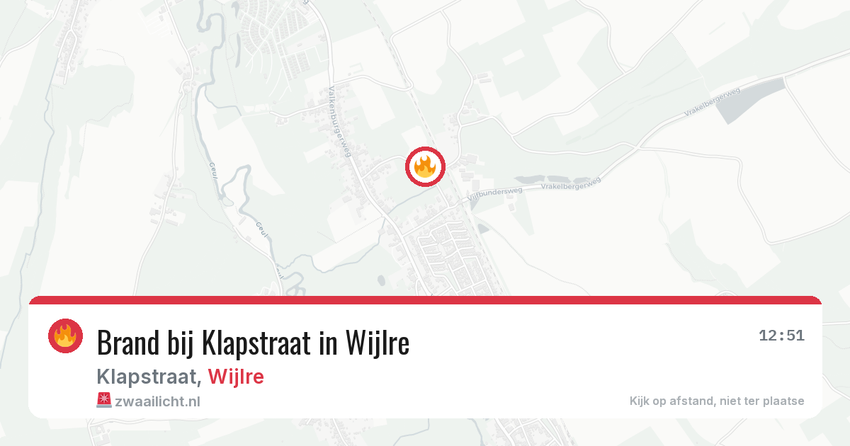 Brand bij Klapstraat in Wijlre — 26 jun 2026