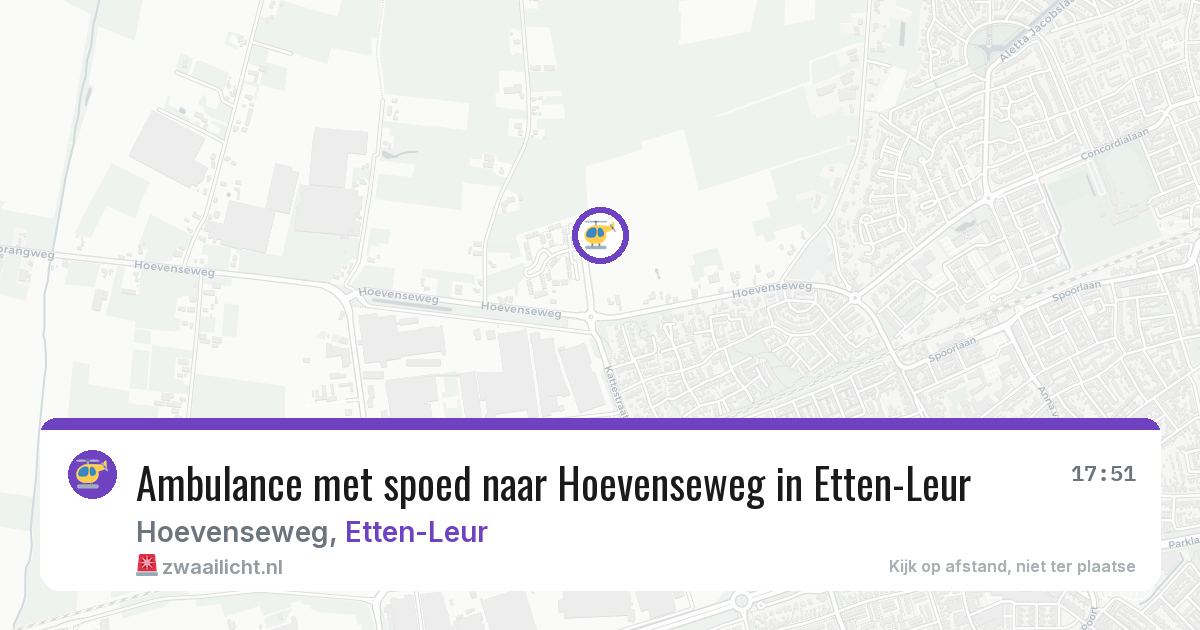 Ambulance met spoed naar Hoevenseweg in Etten-Leur — 16 jun 2026