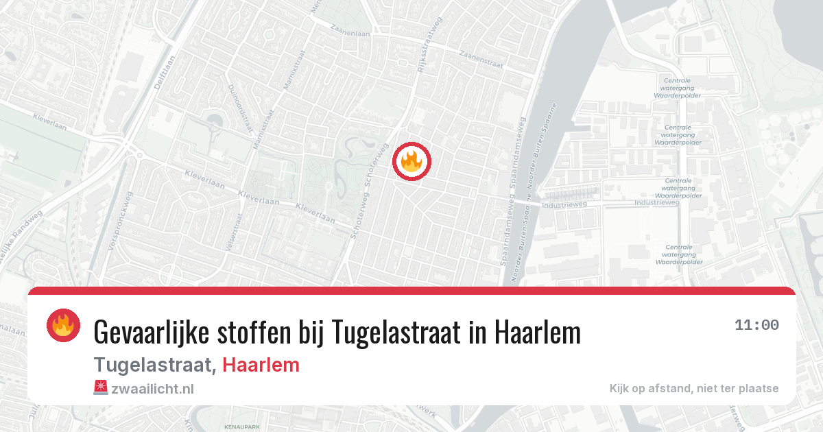 Gevaarlijke stoffen bij Tugelastraat in Haarlem — 25 mrt 2026