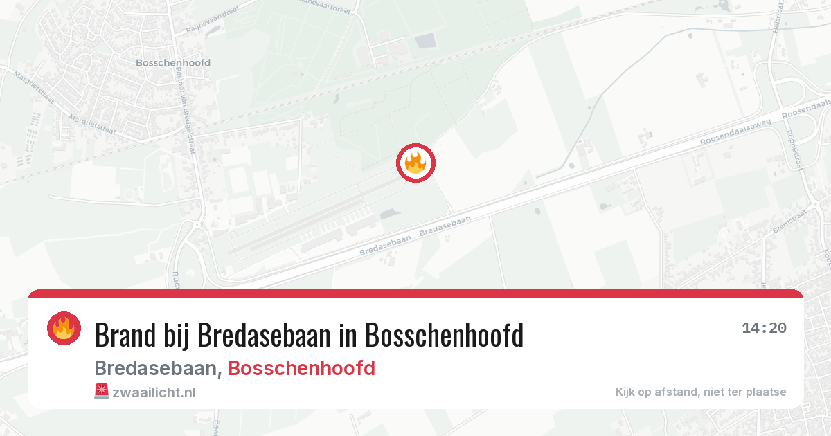 Brand bij Bredasebaan in Bosschenhoofd — 26 jun 2026