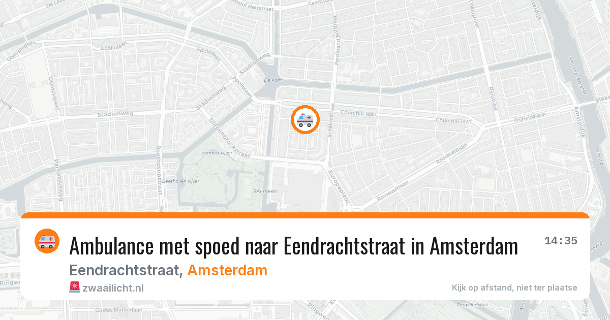 Ambulance met spoed naar Eendrachtstraat in Amsterdam — 26 mei 2026