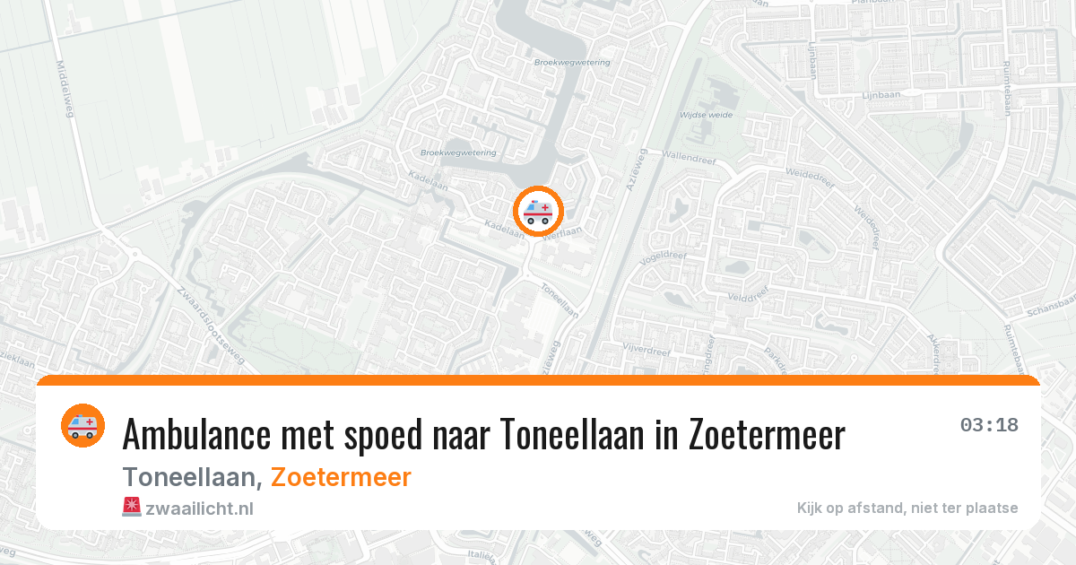 Ambulance met spoed naar Toneellaan in Zoetermeer — 17 apr 2026