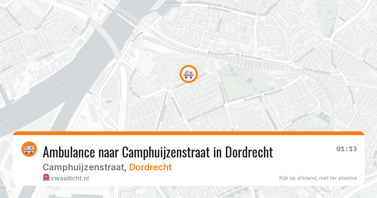 Ambulance naar Camphuijzenstraat in Dordrecht — 13 jun 2026