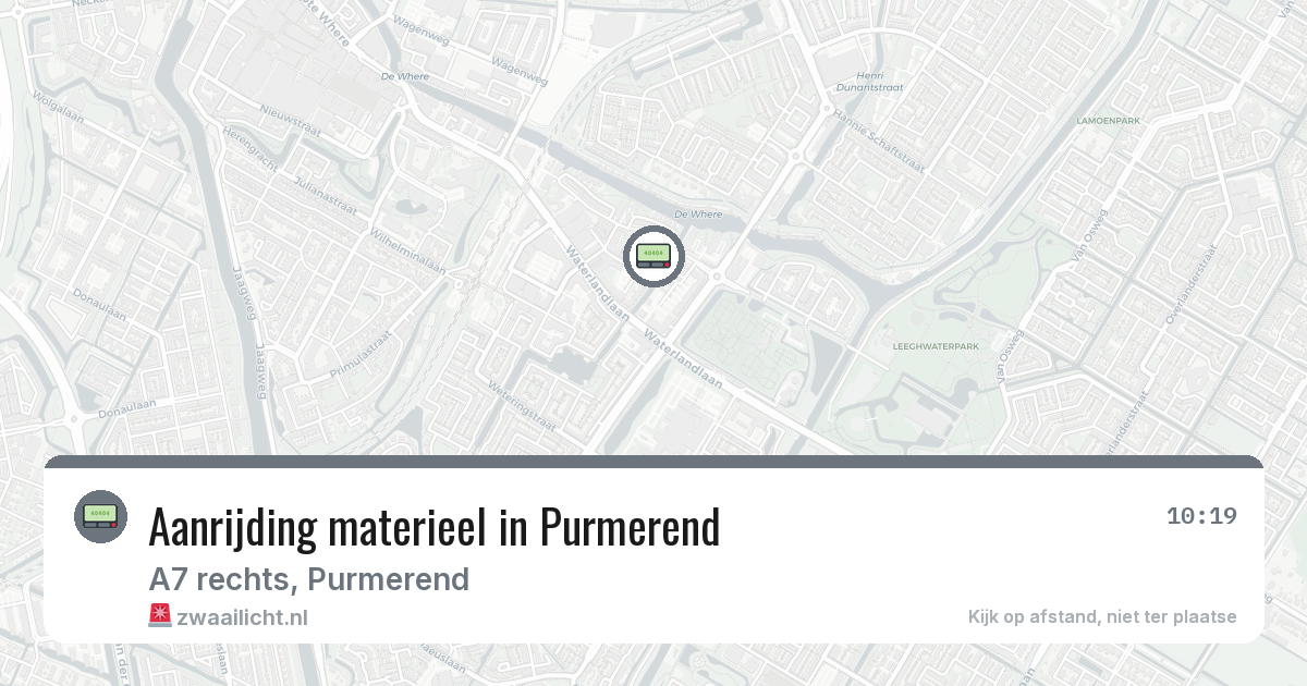 Aanrijding materieel in Purmerend — 29 jan 2026