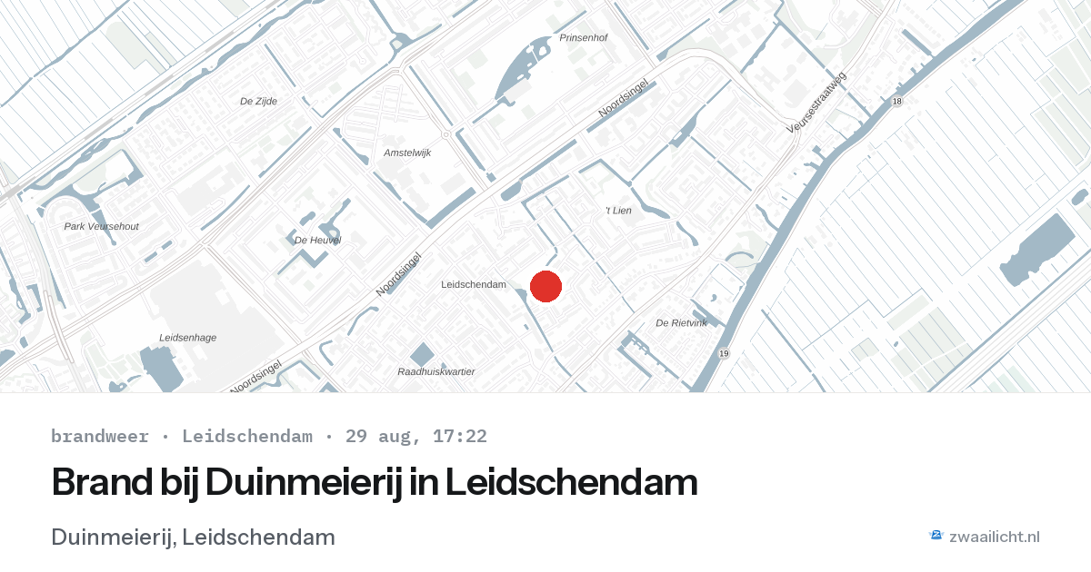 Brand bij Duinmeierij in Leidschendam — 29 aug 2026