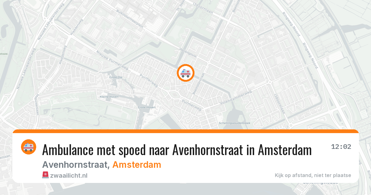 Ambulance met spoed naar Avenhornstraat in Amsterdam — 18 mrt 2026