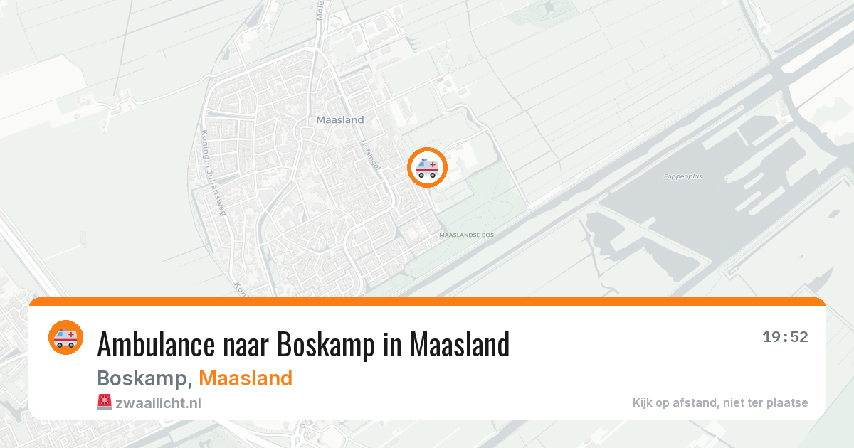 Ambulance naar Boskamp in Maasland — 21 apr 2026