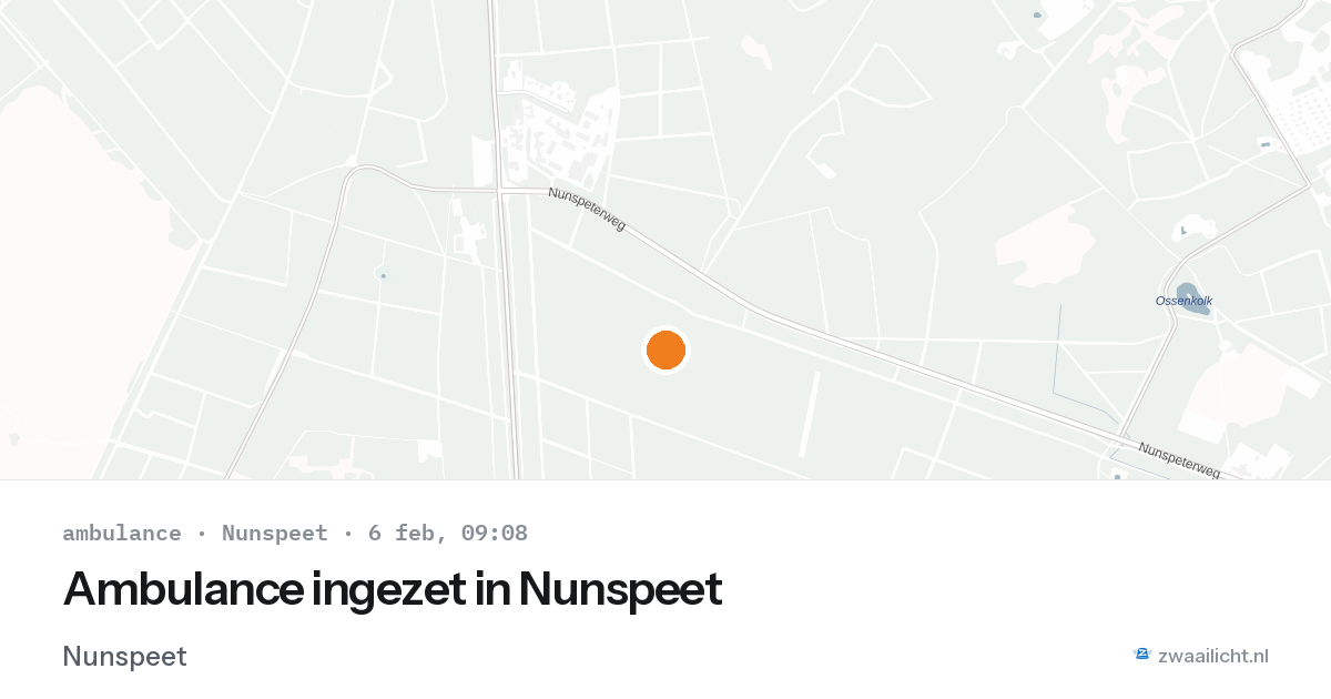 Ambulance ingezet in Nunspeet — 6 feb 2026 | 🚨 Zwaailicht.nl