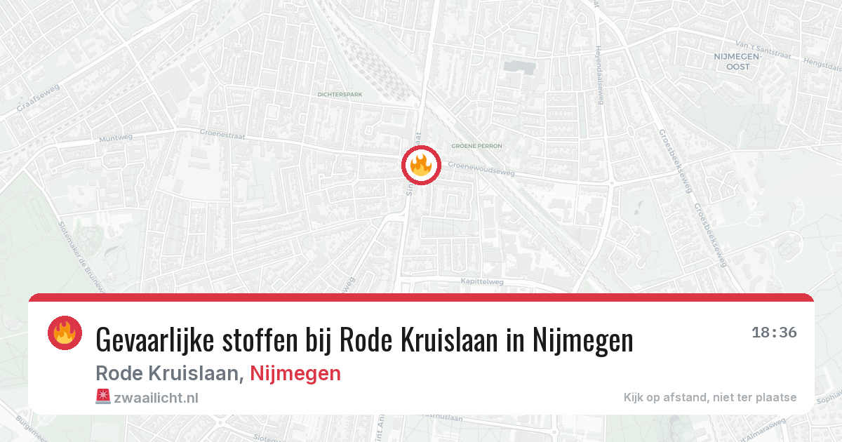 Gevaarlijke stoffen bij Rode Kruislaan in Nijmegen — 28 mei 2026