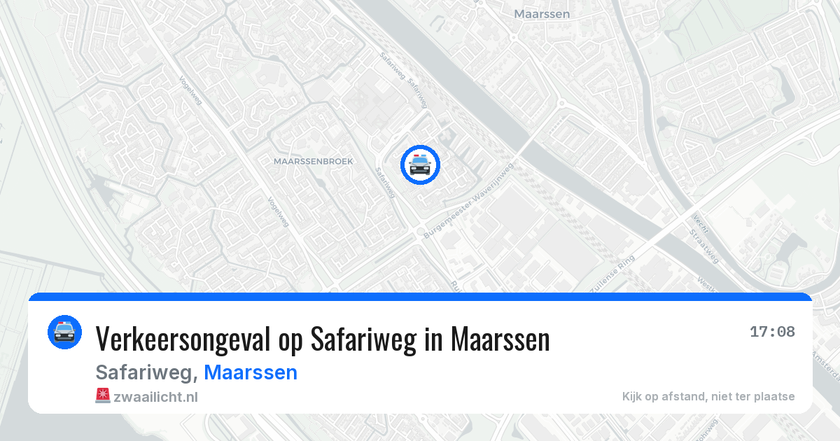 Verkeersongeval op Safariweg in Maarssen — 24 mrt 2026
