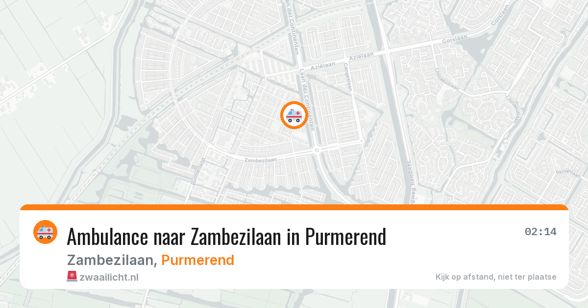 Ambulance naar Zambezilaan in Purmerend — 25 jul 2026