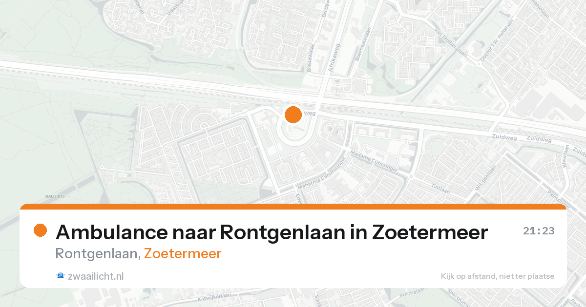 Ambulance naar Rontgenlaan in Zoetermeer — 21 mei 2026