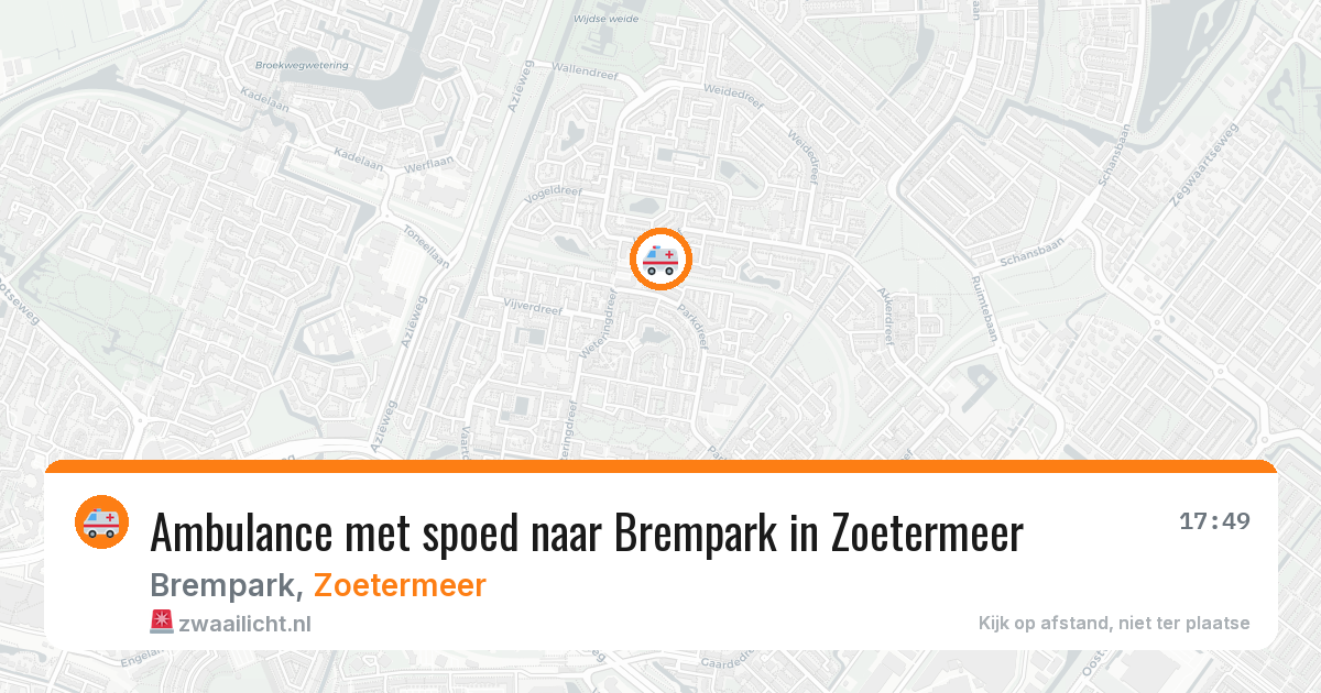 Ambulance met spoed naar Brempark in Zoetermeer — 11 jul 2026