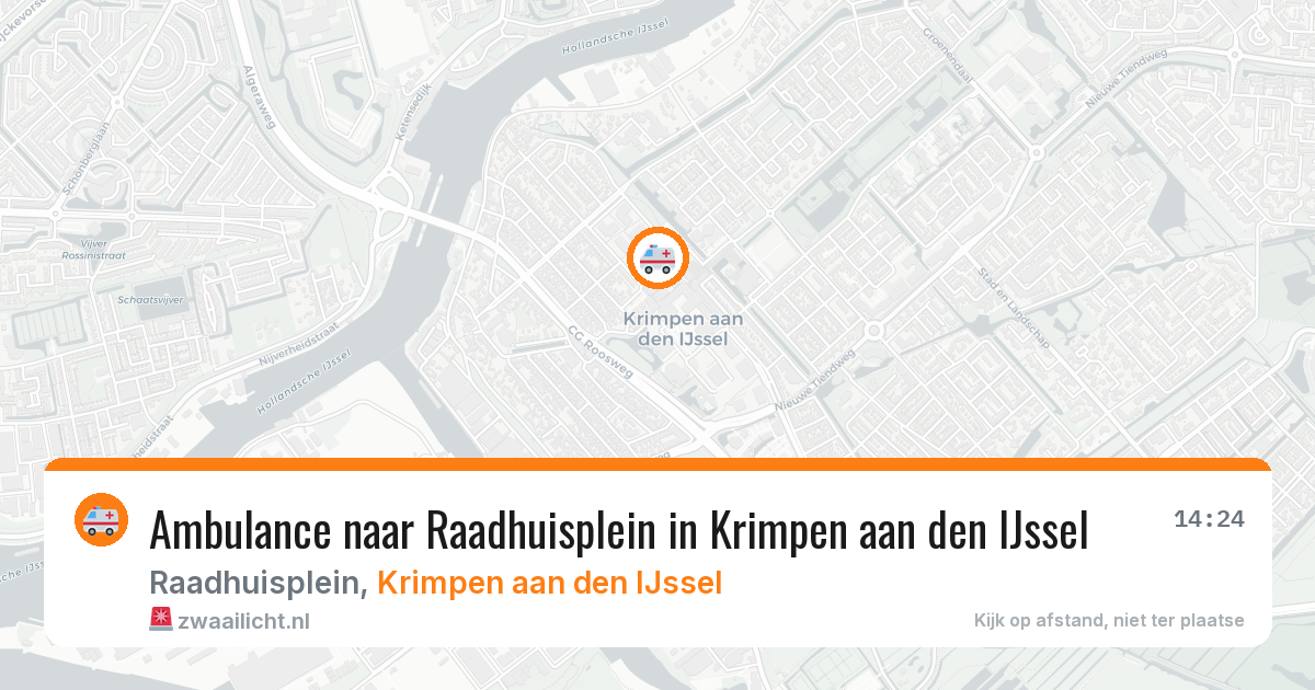 Ambulance naar Raadhuisplein in Krimpen aan den IJssel — 27 mei 2026