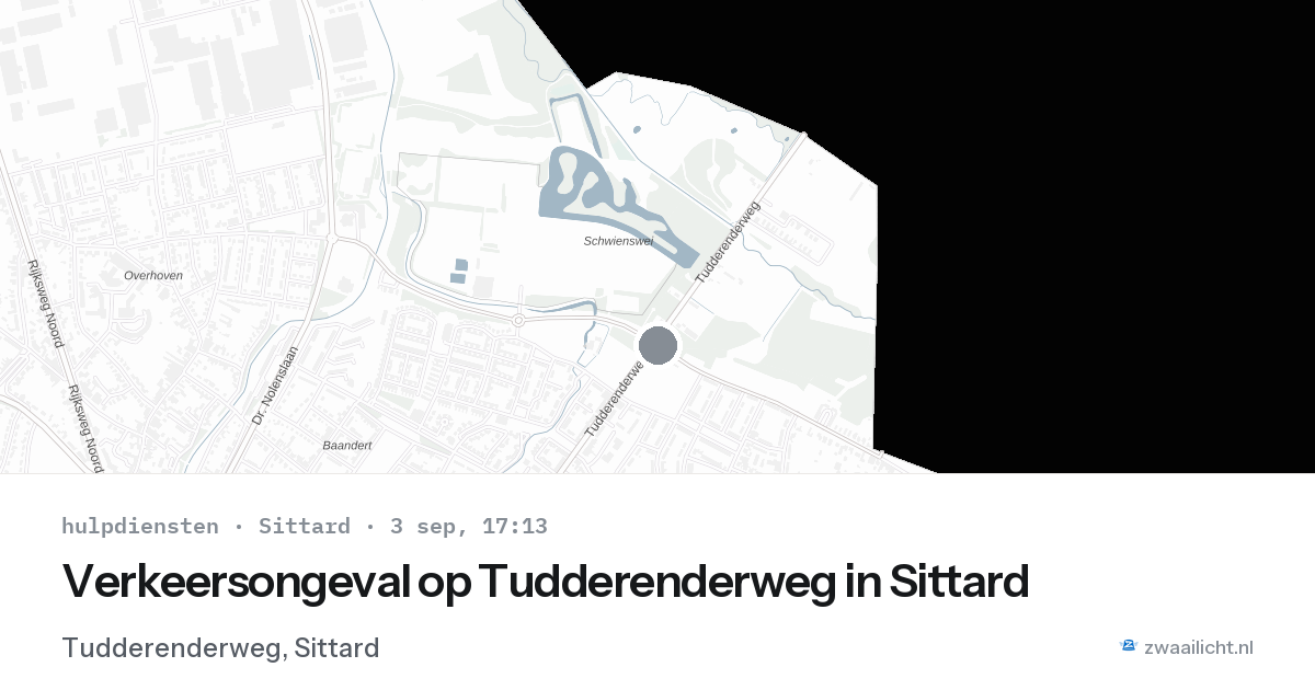 Verkeersongeval op Tudderenderweg in Sittard — 3 sep 2026